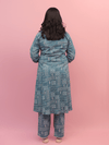 Blue Paisley Printed Kurta Set