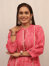 Pink Bandhani Print Festive Kurta Set