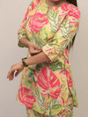 Vibrant Tropical Leaf Print Co-Ord Set