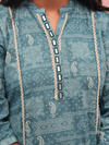 Blue Paisley Printed Kurta Set