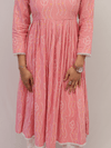 Pink Bandhani Suit Set With Palazzo And Dupatta