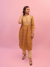 Mustard Paisley Printed Kurta Set