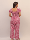 Pink Paisley Puff Sleeve Co-Ord Set