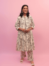 Ivory Floral Print Kurta Set