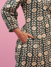 Green Floral Print Kurta Set