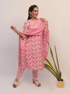 Pink Floral Printed Suit Set