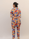 Tropical Yellow & Blue Floral Print Co-Ord Set
