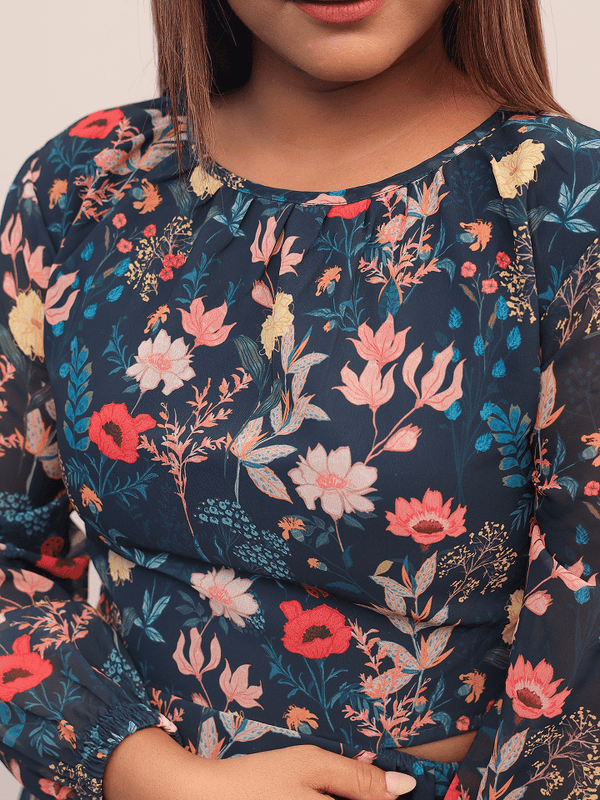 Teal Blue Side-Cut Mini Dress